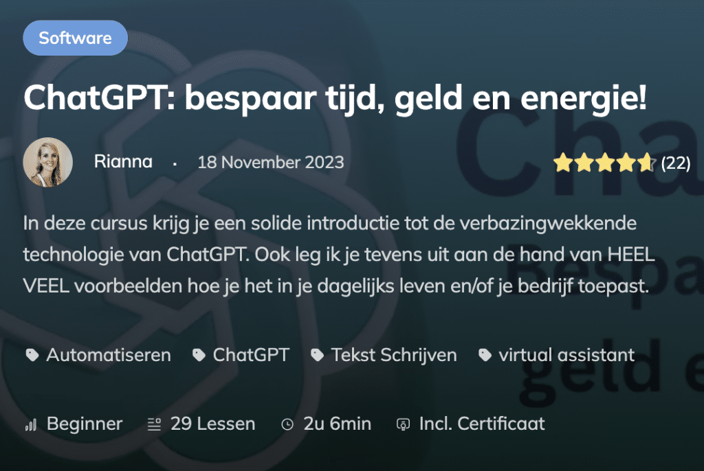 ChatGPT cursus (3)